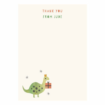 Personalised Dinosaur Birthday Thank You Cards, 2 of 4