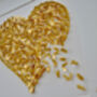 Framed Golden Wedding Anniversary Butterfly Heart Artwork, thumbnail 4 of 6