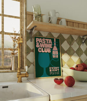 Pasta And Wine Poster, 7 of 9