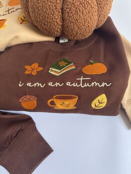 I Am An Autumn Embroidered Sweatshirt, 4 of 5