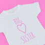 'Big Sister Heart' Announcement T Shirt, thumbnail 5 of 6