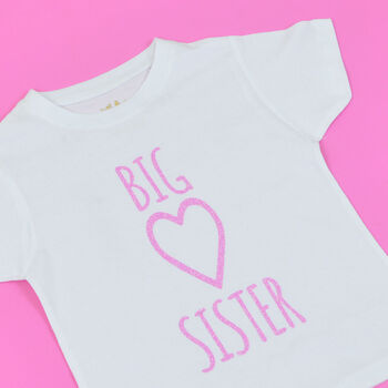 'Big Sister Heart' Announcement T Shirt, 5 of 6