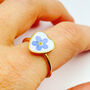 Forget Me Not Flower Adjustable Ring Hand Made Heart, thumbnail 1 of 9