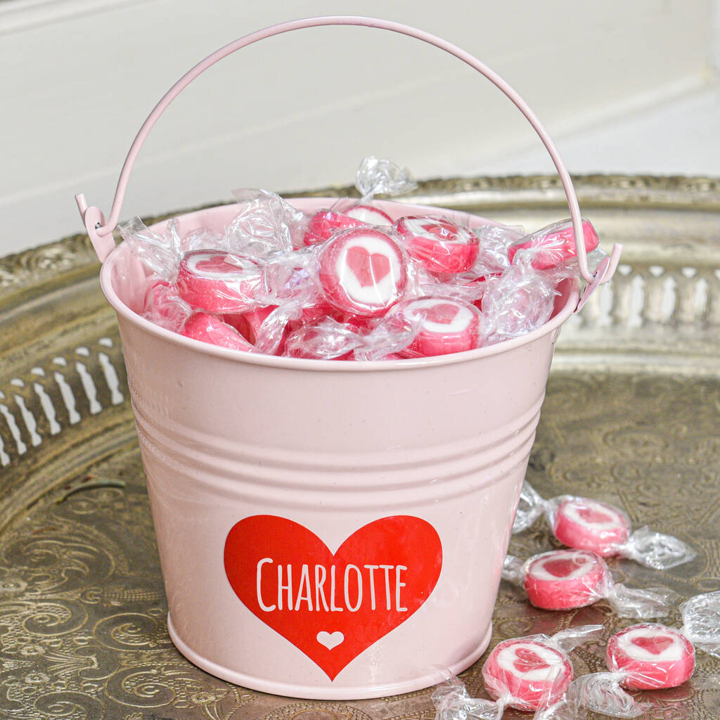 Love Yourself Bucket With Heart Sweets, 1 of 3