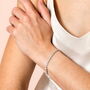 Sterling Silver Crystal Flower Bracelet, thumbnail 1 of 4