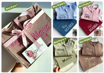 Personalized Mommy And Me Gift Set, New Mom Gift, Matching 2pcs Set And Zip Romper , Perfect For Mother's Day, Baby Shower, 4 of 12