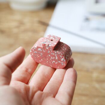 Pink Recycled Terrazzo Incense Holder, 5 of 5