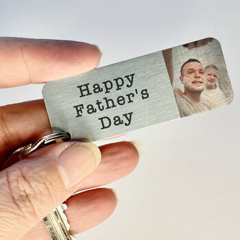 Personalised Metal Photo Father's Day Keyring, 5 of 5
