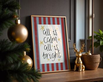 Calm And Bright Christmas Art Print, 6 of 9