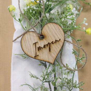 Personalised Wooden Heart Name Setting, 9 of 11