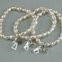 Personalised Freshwater Pearl Birthday Charm Bracelet, thumbnail 2 of 7