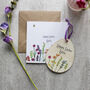 Personaslised Easter Floral Hanging Decoration And Card, thumbnail 5 of 7