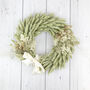 Handmade White Dried Flower Wreath, thumbnail 3 of 12