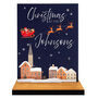 Personalised Christmas At Surname Acrylic Sign With Wooden Stand, thumbnail 5 of 5
