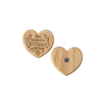 Oak Heart Magnet 'This Kitchen Is Jam Packed With Love' | Home Decor | Fridge Magnet, 2 of 2