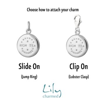 Rich Tea Biscuit Charm, Slide On Or Clip On, 2 of 6