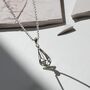 Sterling Silver Art Deco Diamond Necklace, thumbnail 6 of 10