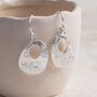 Sterling Silver Molten Dangly Earrings, thumbnail 2 of 5