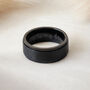 Mens Personalised Classic Black Steel Spinner Ring, thumbnail 4 of 11