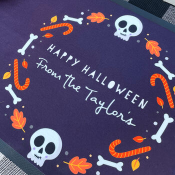 Personalised Halloween Family Name Doormat, 3 of 5