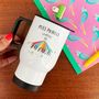 Teachers Shaping The Future Rainbow Travel Mug, thumbnail 3 of 5