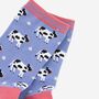 Women's Cow And Floral Print Bamboo Socks, thumbnail 3 of 4
