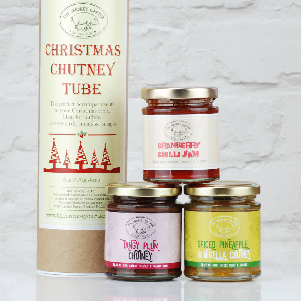 Christmas Spiced Fruit Chutney Gift Set By The Smokey Carter
