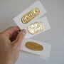 Handmade Gold Foil Personalised Name Place Cards, thumbnail 4 of 11
