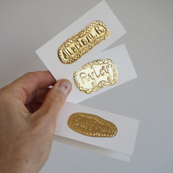 Handmade Gold Foil Personalised Name Place Cards, 4 of 11
