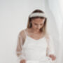 Sheer Pearl Bridal Robe Pearl Tulle Bride Robe, thumbnail 4 of 6