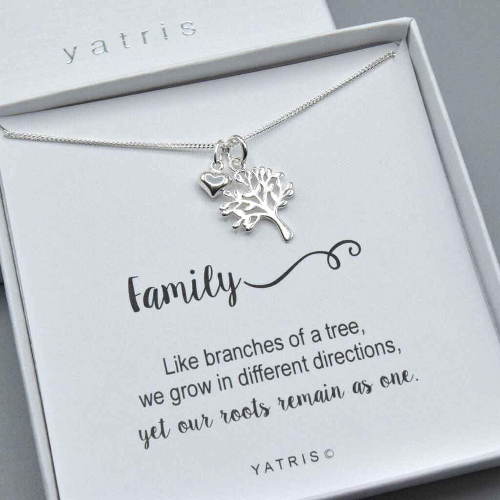 Sterling Silver Family Tree Necklace, 1 of 3