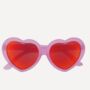 Childs Pink Heart Sunglasses, thumbnail 2 of 4