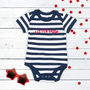 Little Dude Striped Organic Baby Vest, thumbnail 1 of 1