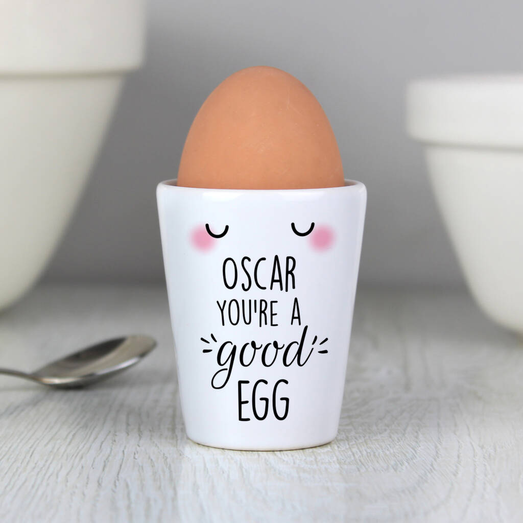 Personalised You're A Good Egg Ceramic Egg Cup By Blackdown Lifestyle