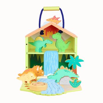 Personalised Childs Wooden Dinosaur Play Set, 7 of 9