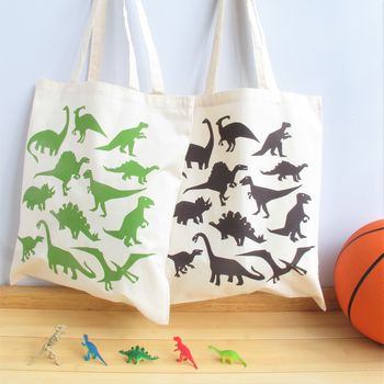 Dinosaur Print Tote Bag, 2 of 3