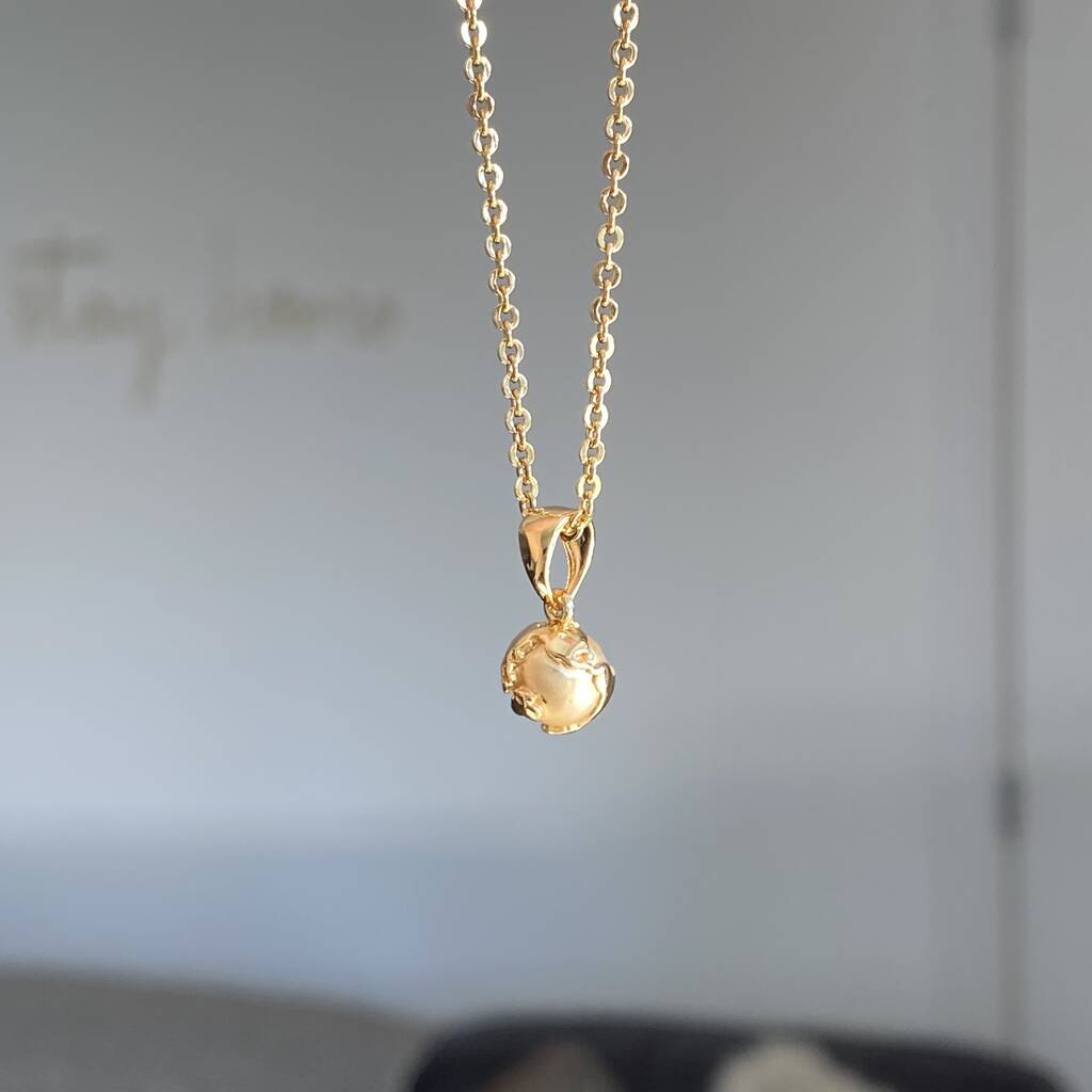 'you Are My World' 18k Globe Necklace By Nikita By Niki ...