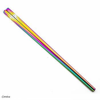 Personalised Rainbow Stainless Steel Chopsticks, 4 of 7