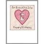 Personalised Initial Heart Birthday Card For Her, thumbnail 11 of 12
