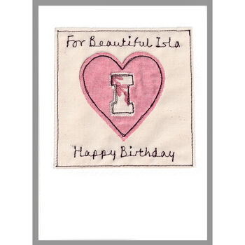 Personalised Initial Heart Birthday Card For Her, 11 of 12