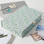 Patterned Box File In Green, thumbnail 1 of 8