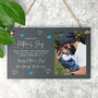 Personalised First Father's Day Photo Slate Hanging Plaque 25 X 15cm, thumbnail 1 of 5