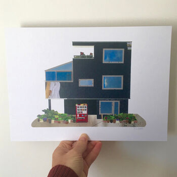 'Apartments, Tokyo' Recycled Paper Collage Print, 2 of 5