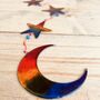 Crescent Moon And Star Rainbow Hanging Sun Catcher, thumbnail 1 of 8