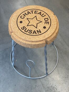 Champagne Wire Cage Muselet Side Table, 7 of 8