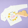 Personalised First Easter Wreath Bodysuit, thumbnail 3 of 6