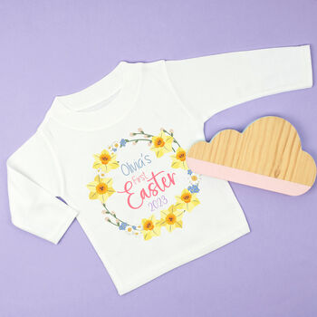 Personalised First Easter Wreath Bodysuit, 3 of 6