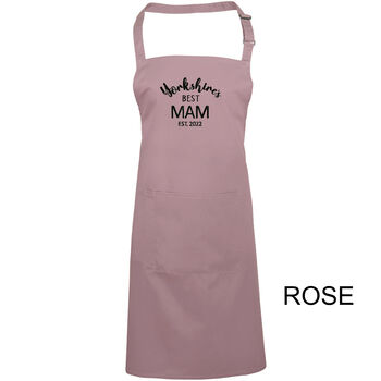 Personalised Embroidered Bib Apron With Pocket, 11 of 12