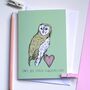 Woodland Owl Valentine's Card, thumbnail 2 of 3