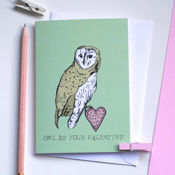 Woodland Owl Valentine's Card, 2 of 3